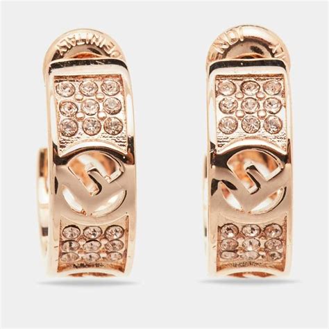 fendi rose gold earrings|Fendi pierced earrings.